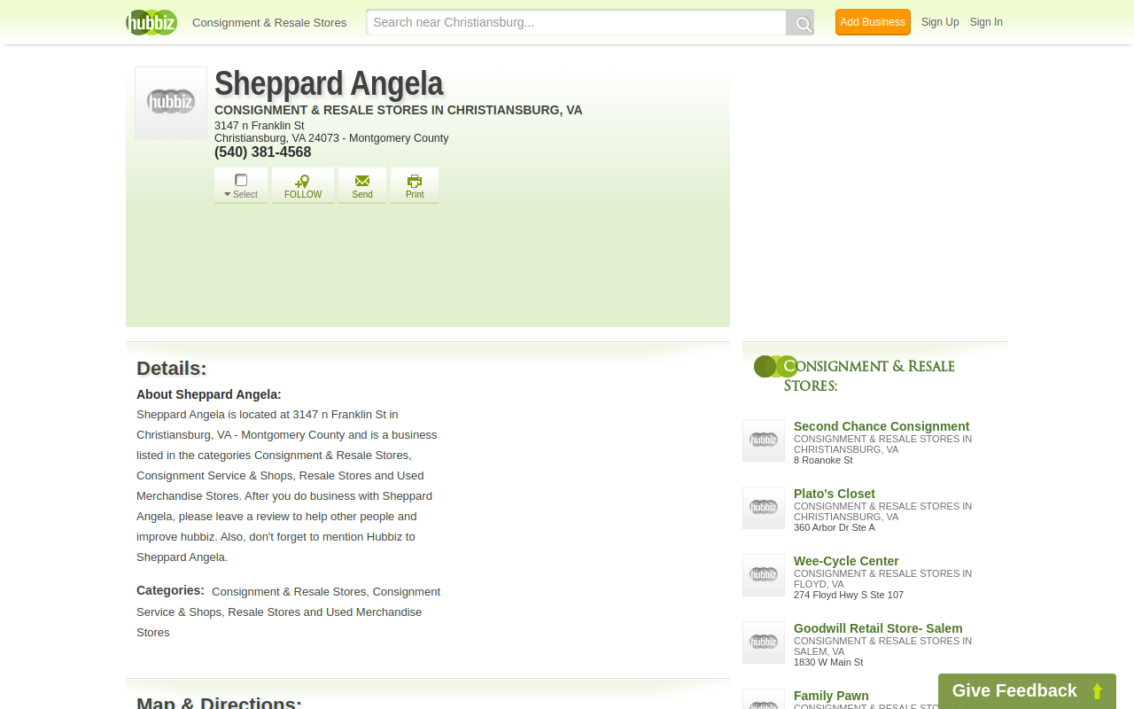 Nicky's Resale Fashions website preview