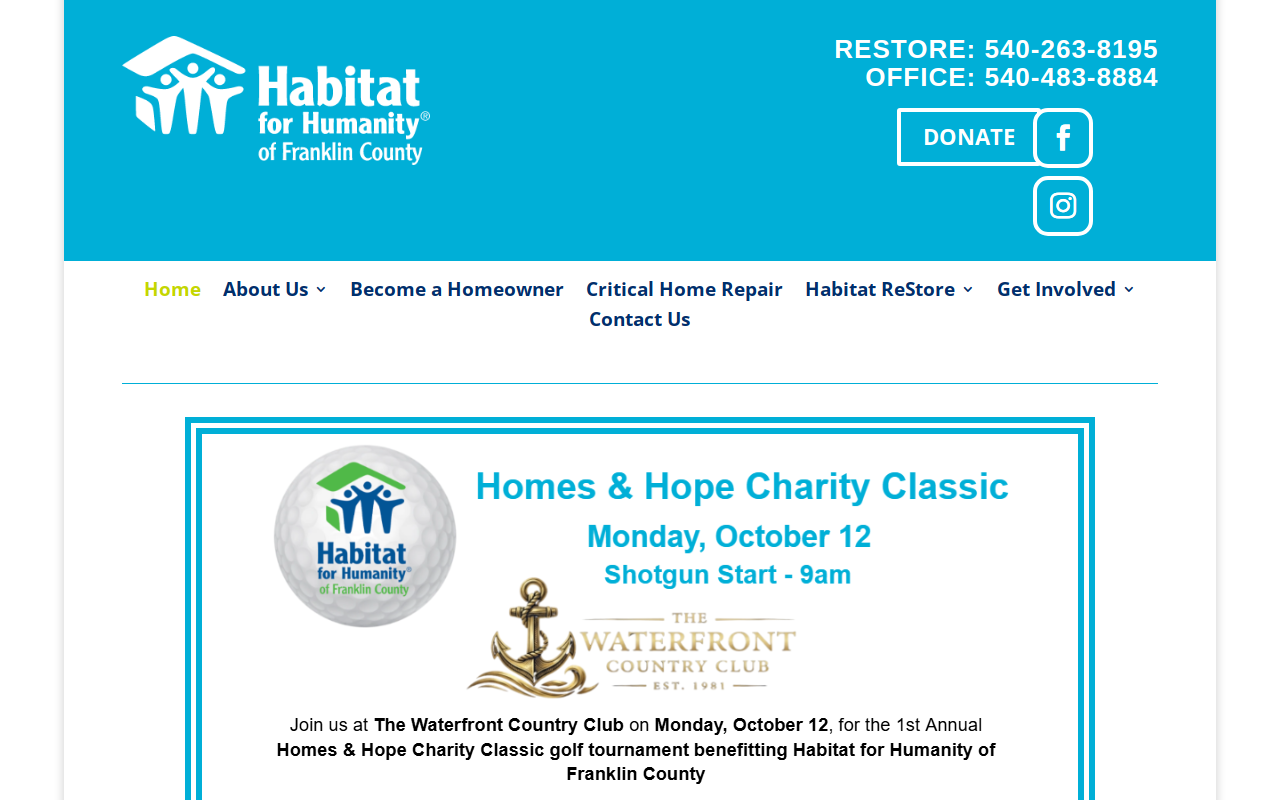 Habitat For Humanity Store website preview