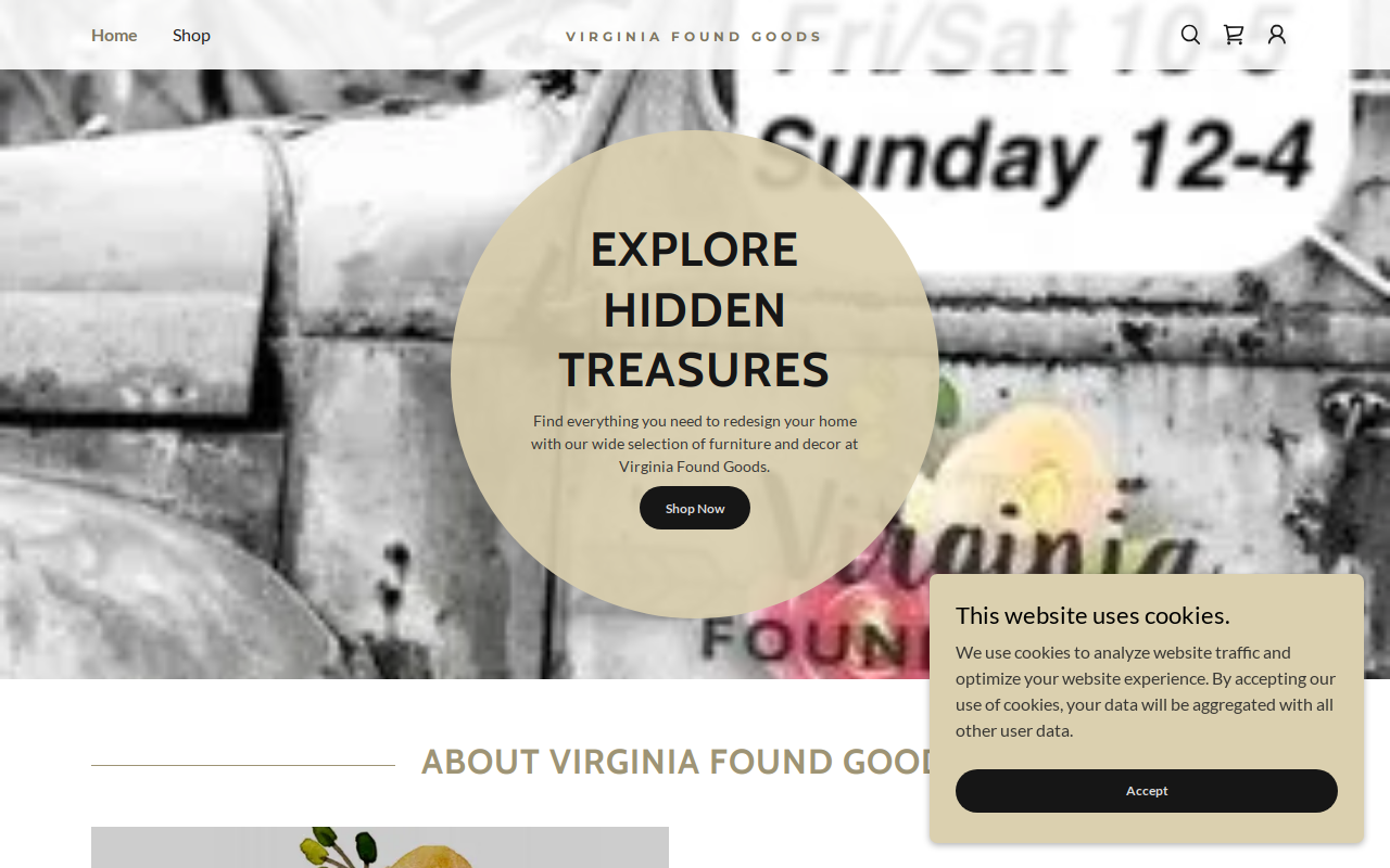Virginia Found Goods website preview