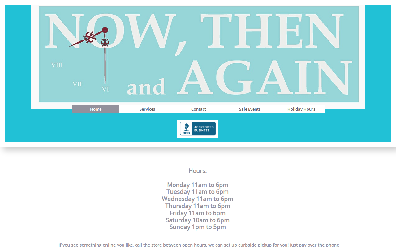 Now Then and Again website preview