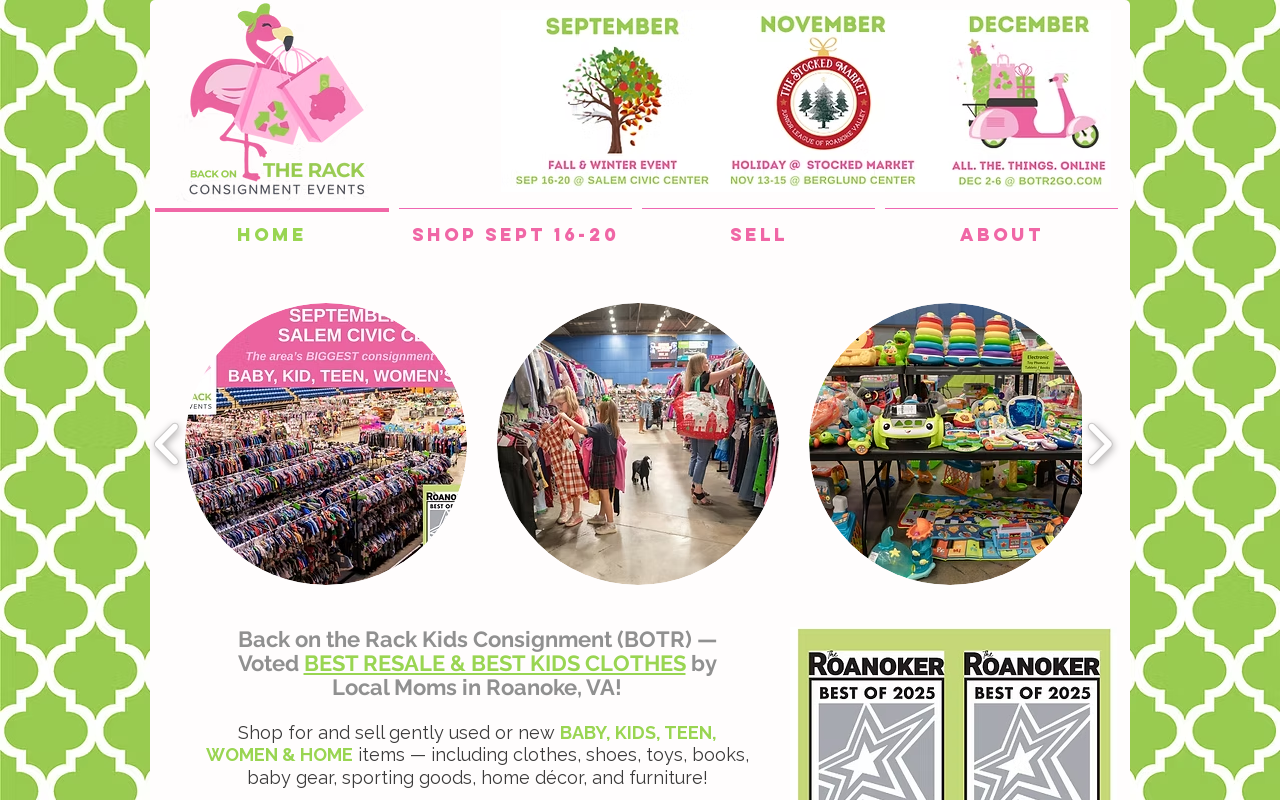 Back on the Rack Resale Pop-Ups website preview