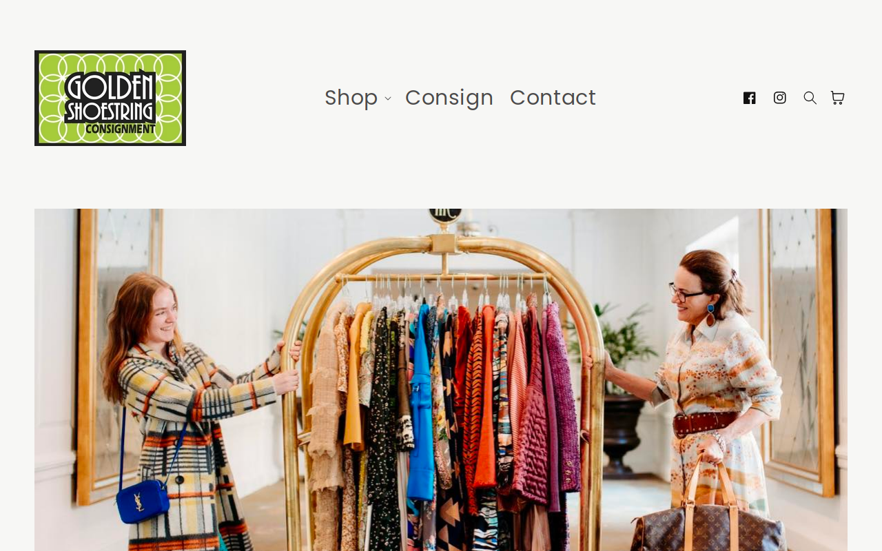 Golden Shoestring website preview