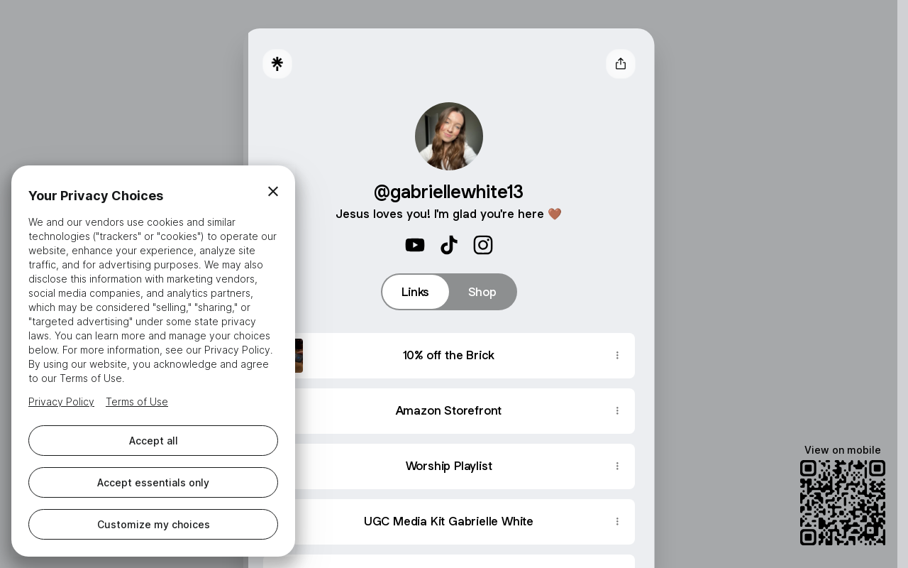 Gabrielle White website preview