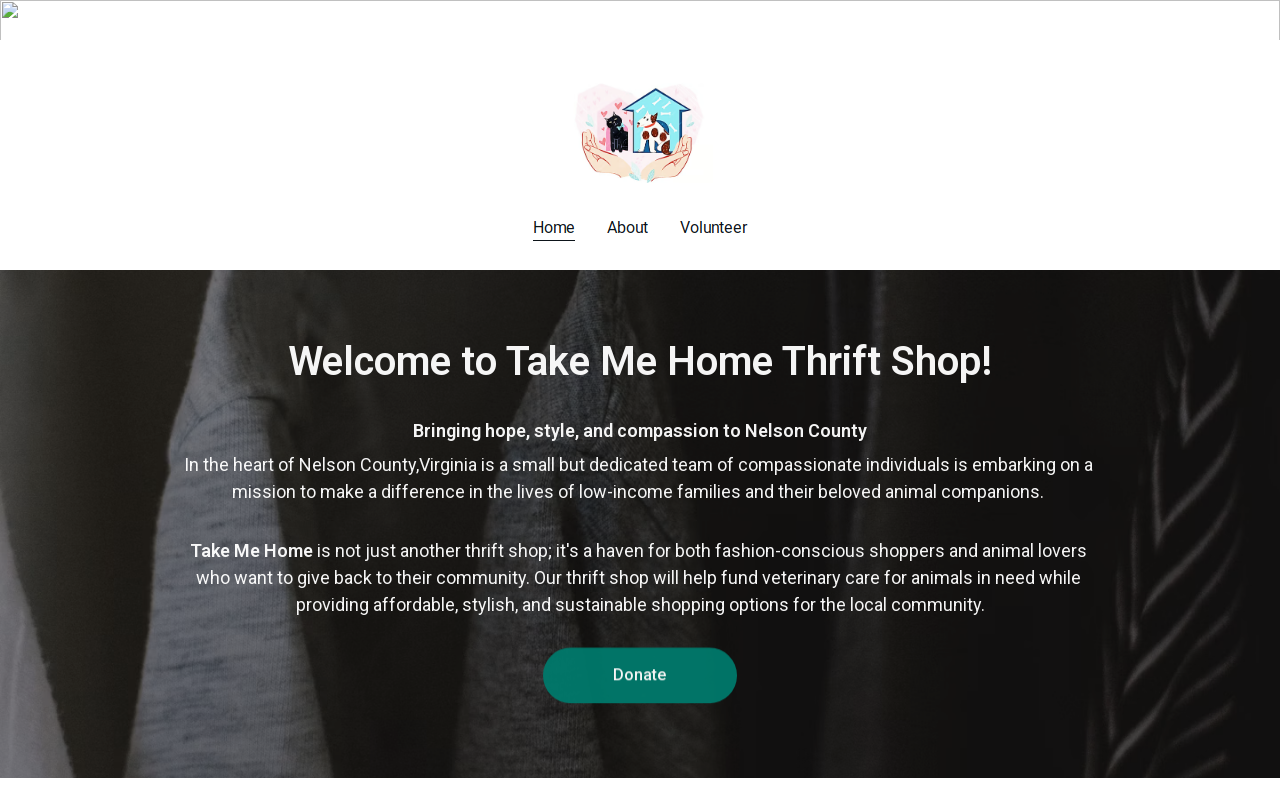 Take Me Home Thrift Shop website preview