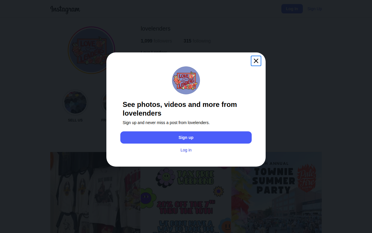 Love Lenders website preview
