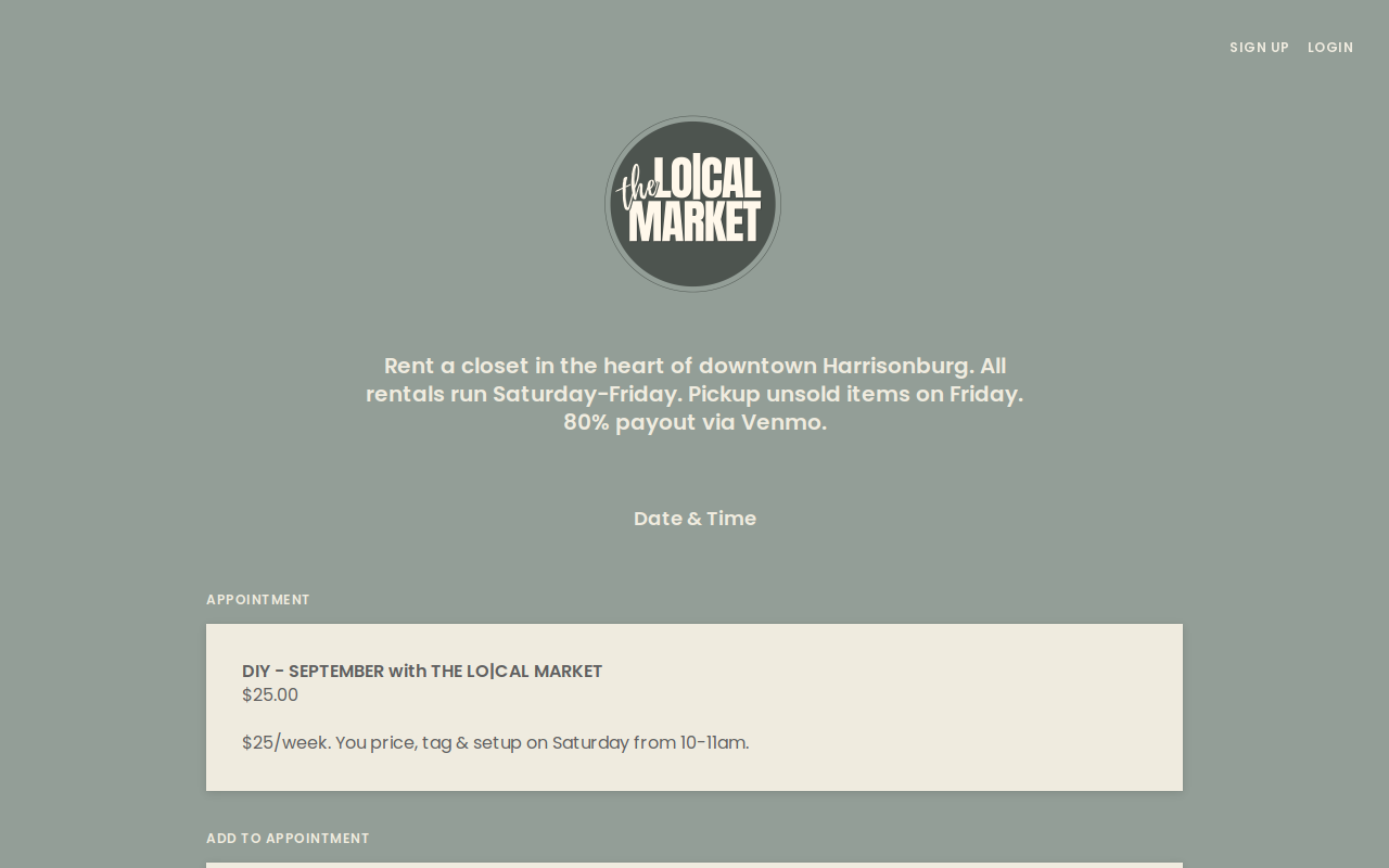 The LO|CAL Market website preview