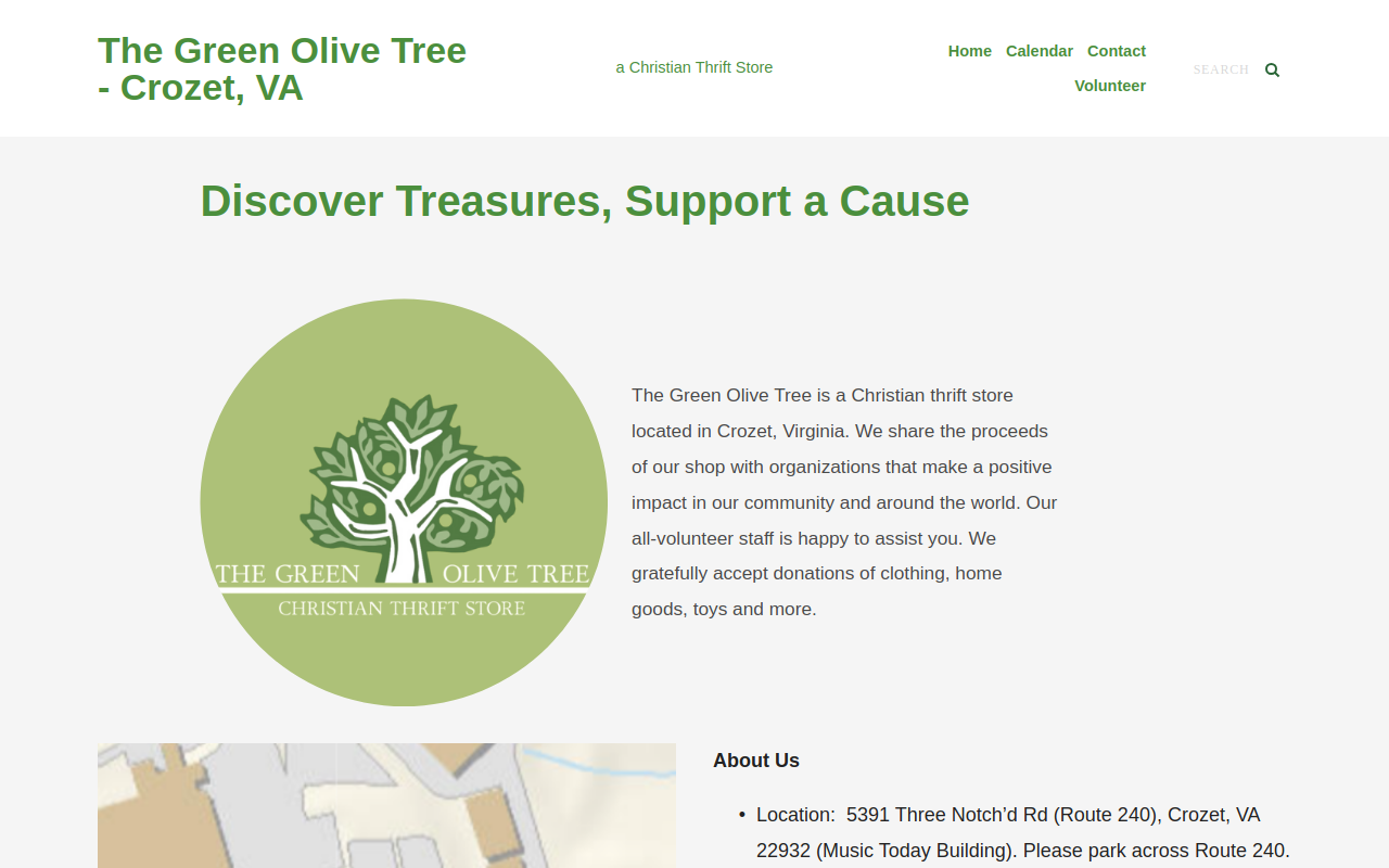 The Green Olive Tree website preview