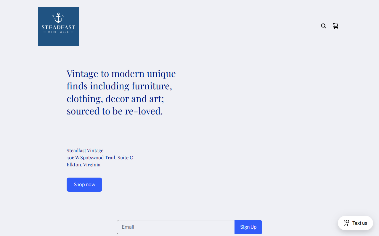 Steadfast Vintage website preview