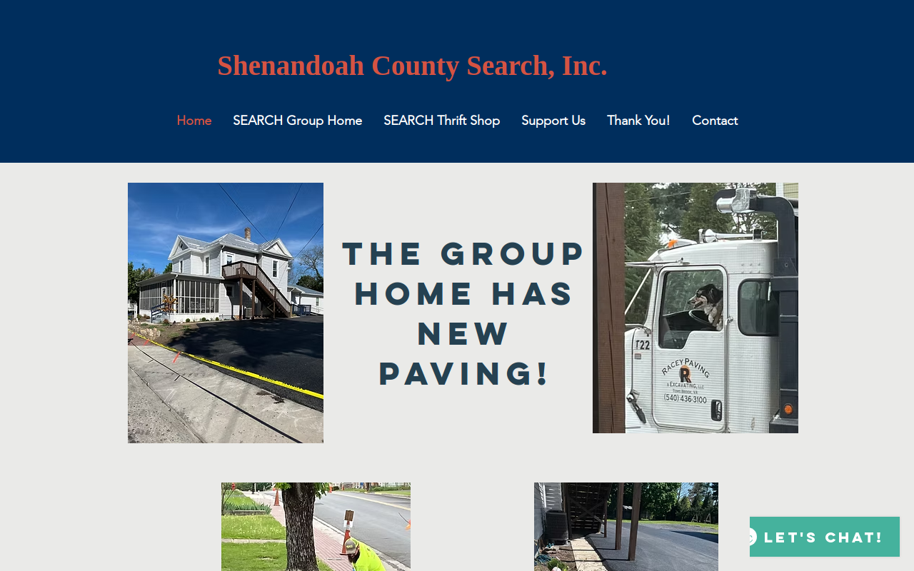 Search Thrift Shop and Group Home website preview