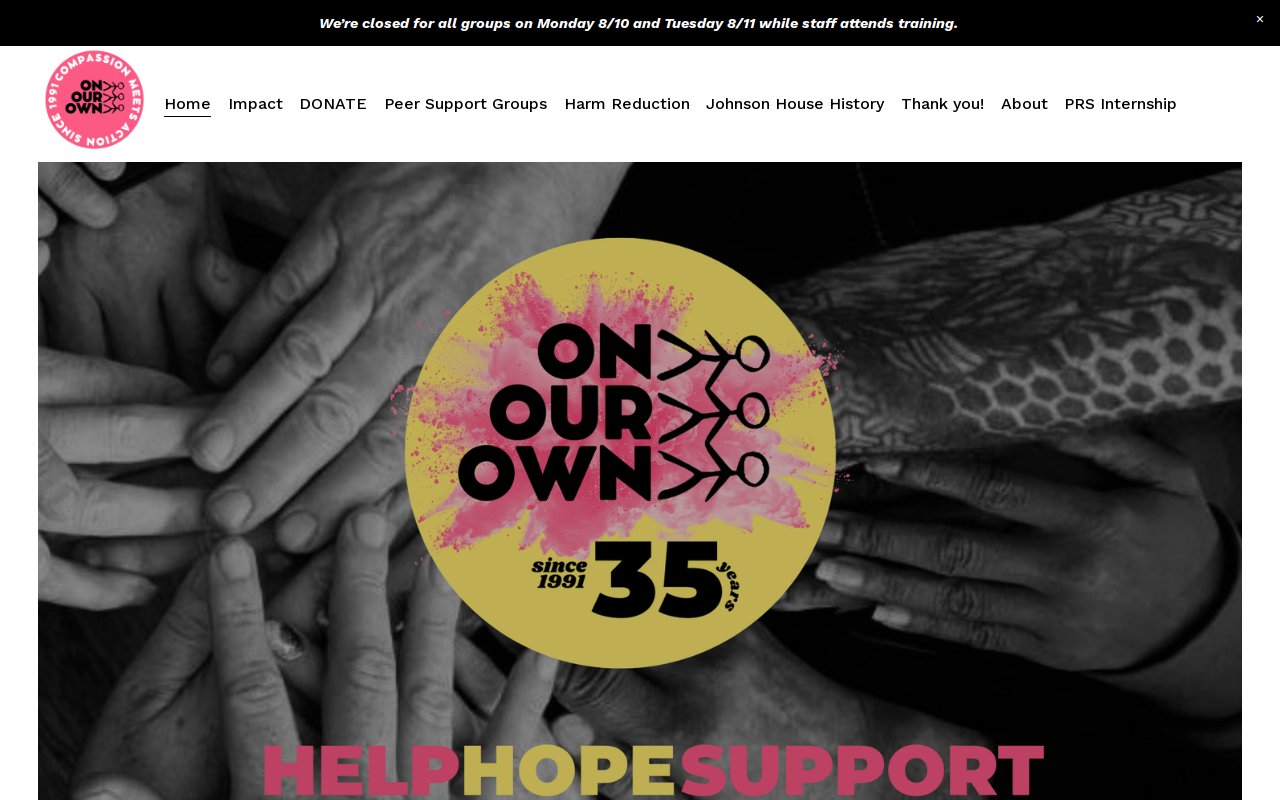 The Uplift Project at On Our Own website preview