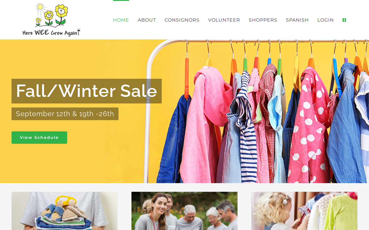 Here WEE Grow Again website preview