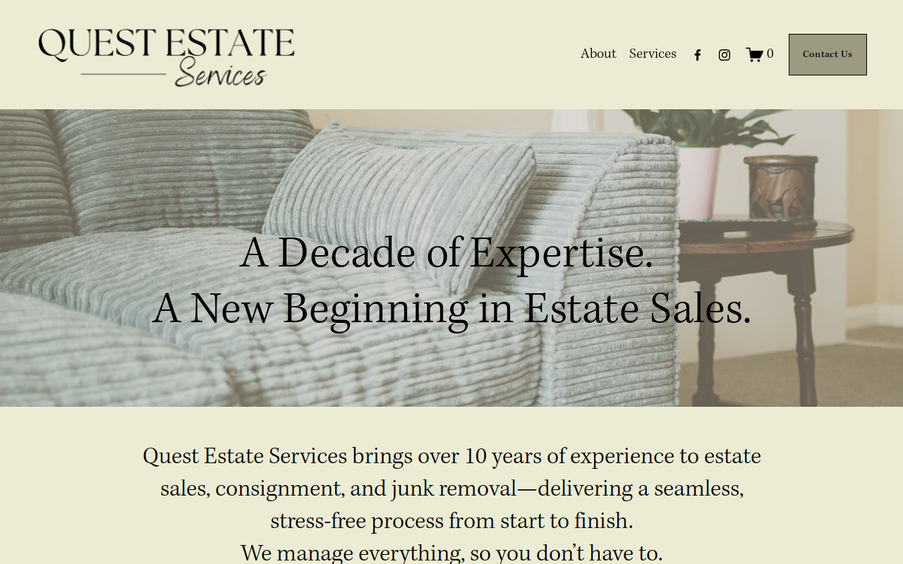 Quest Estate Services website preview