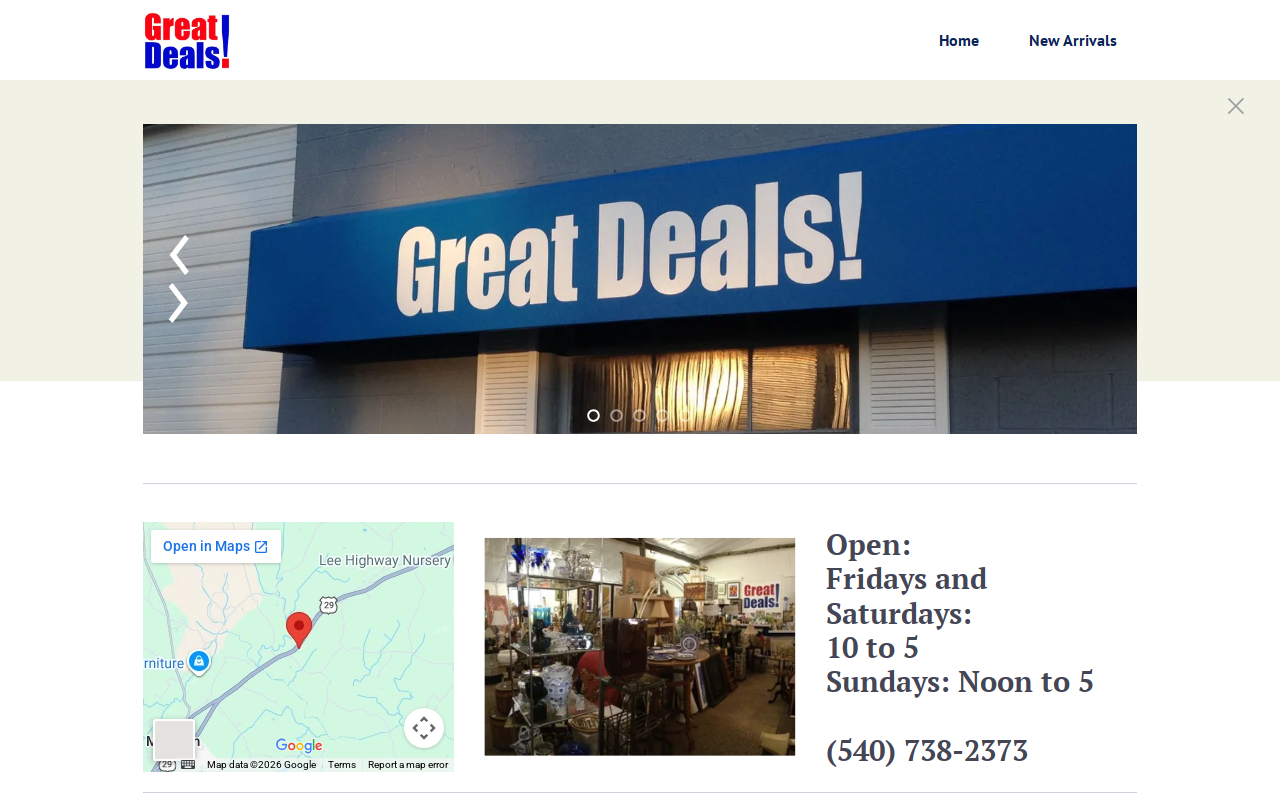 Great Deals website preview