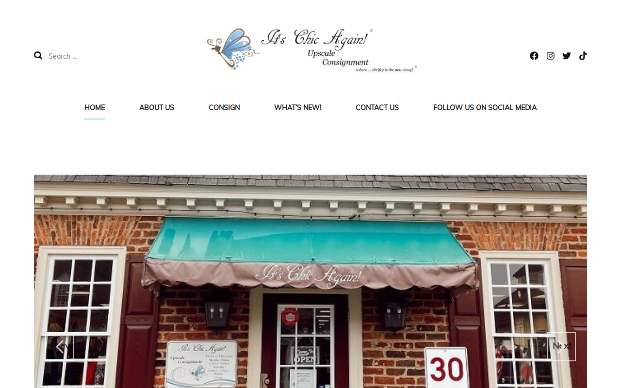 It's Chic Again Upscale Consignment website preview
