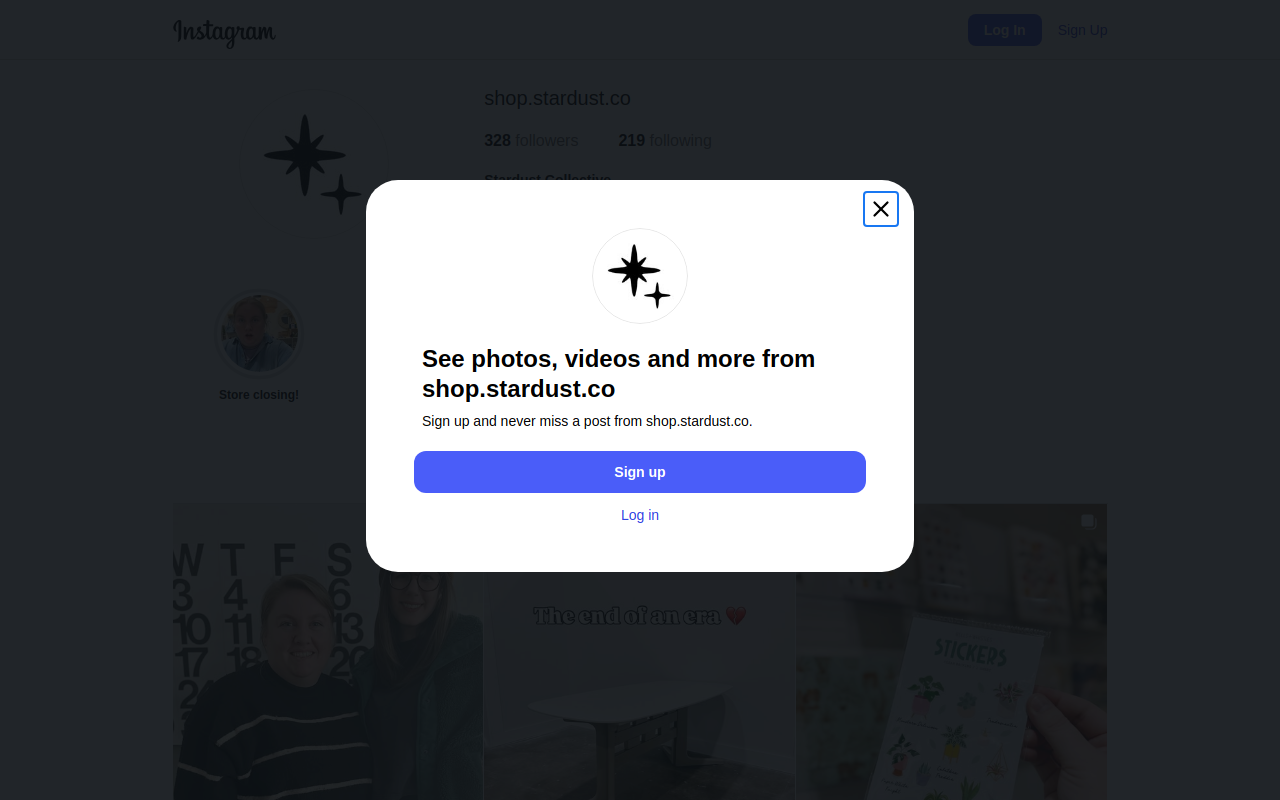 Stardust Collective website preview