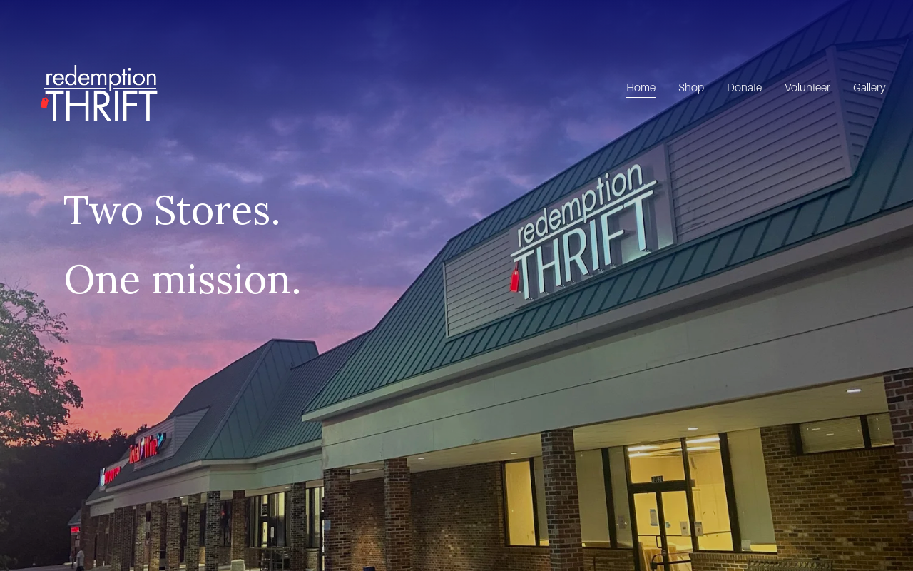 Redemption Thrift website preview
