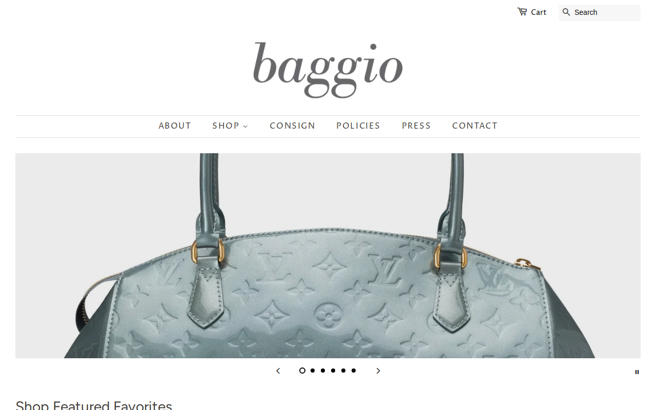 Baggio Consignment website preview