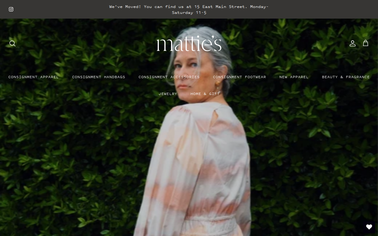 Mattie's Women’s Consignments & Alterations website preview