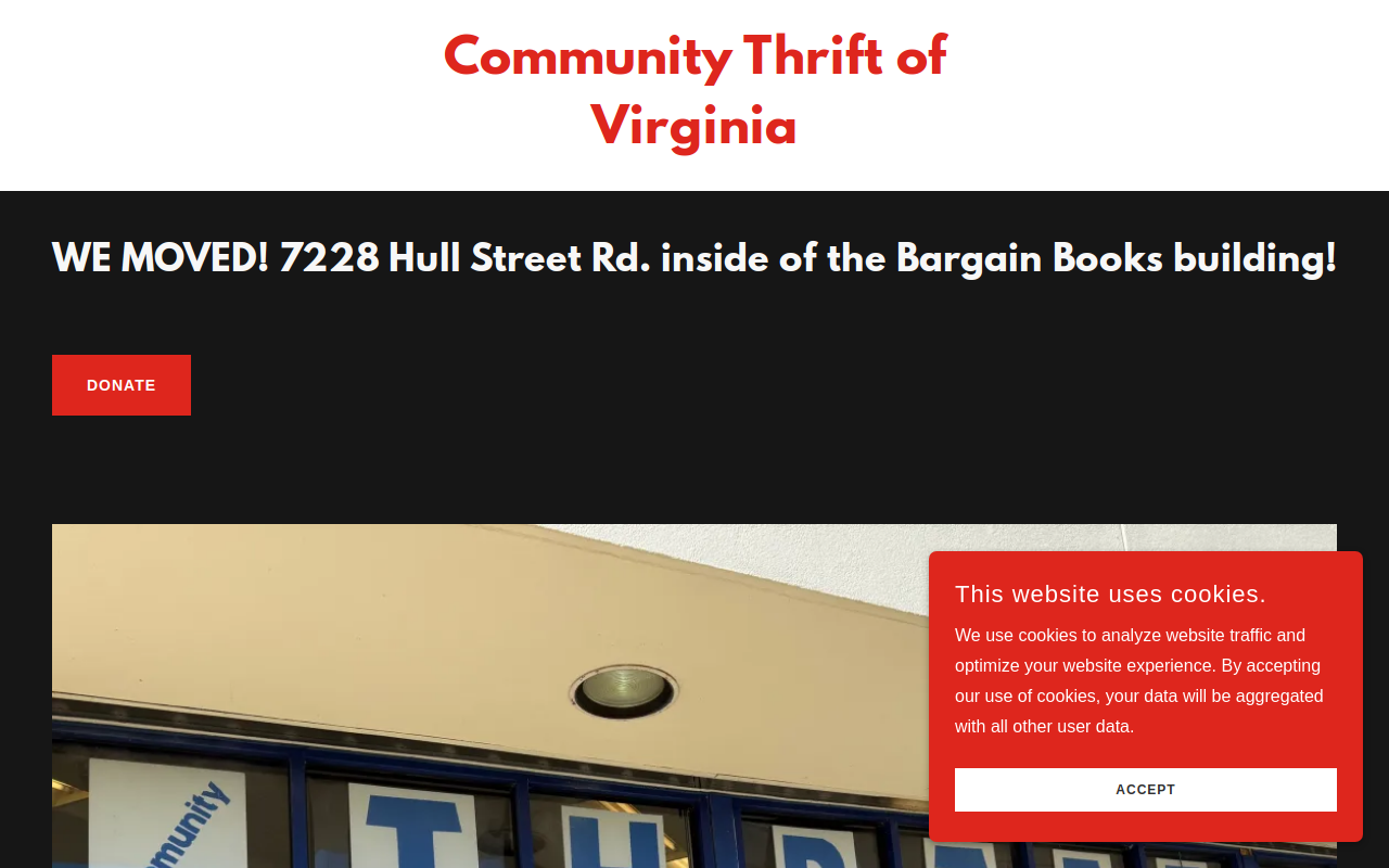 Community Thrift website preview