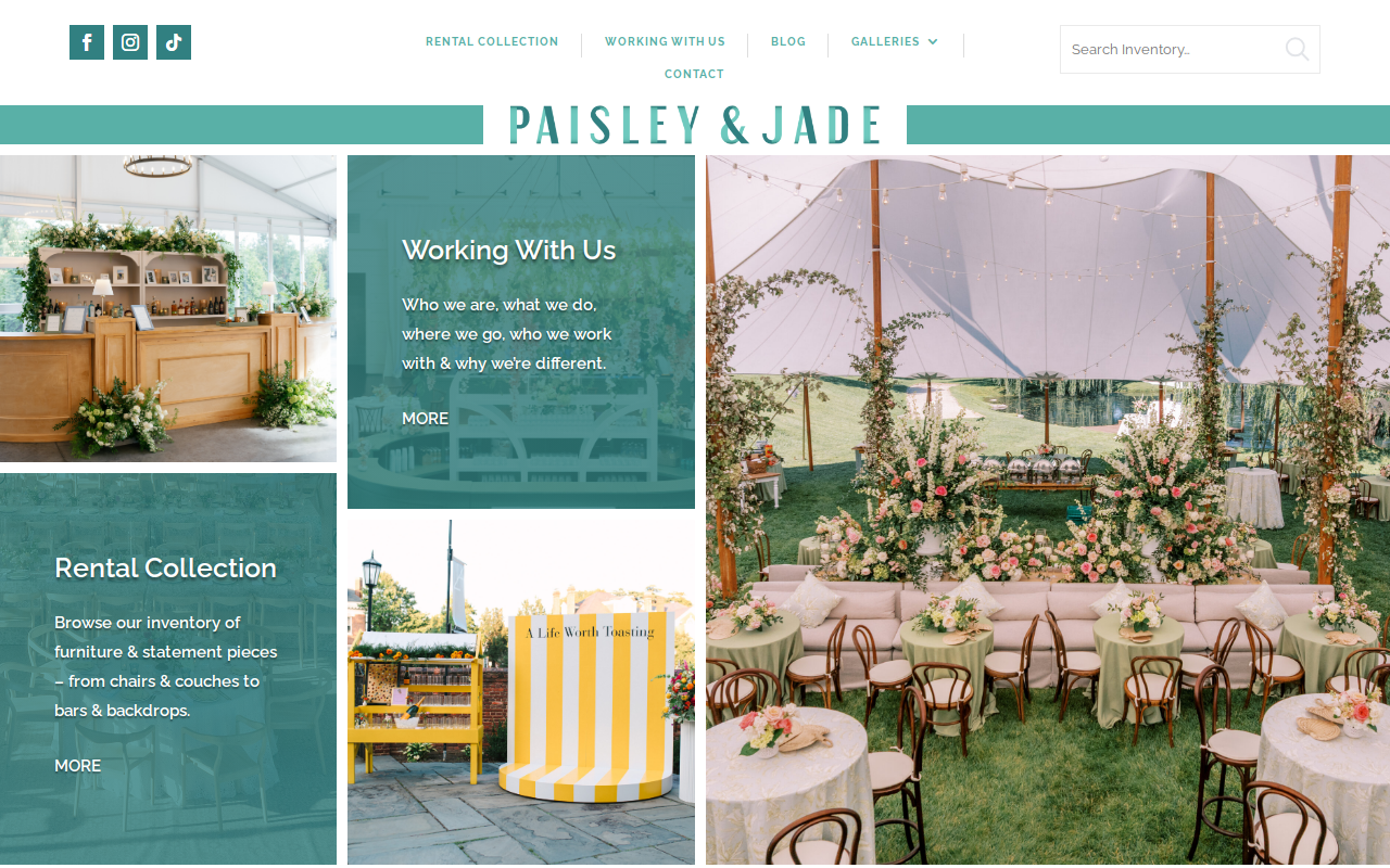 Paisley & Jade website preview