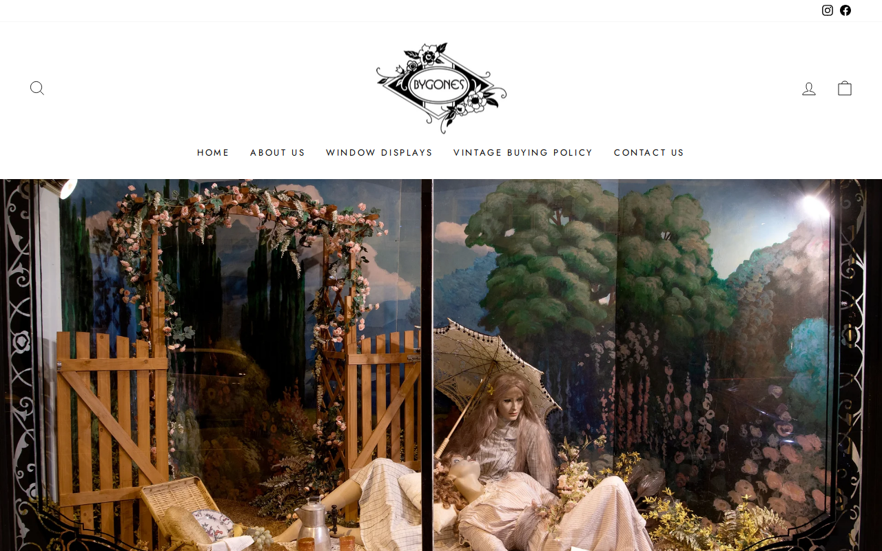 Bygones Vintage Clothing website preview
