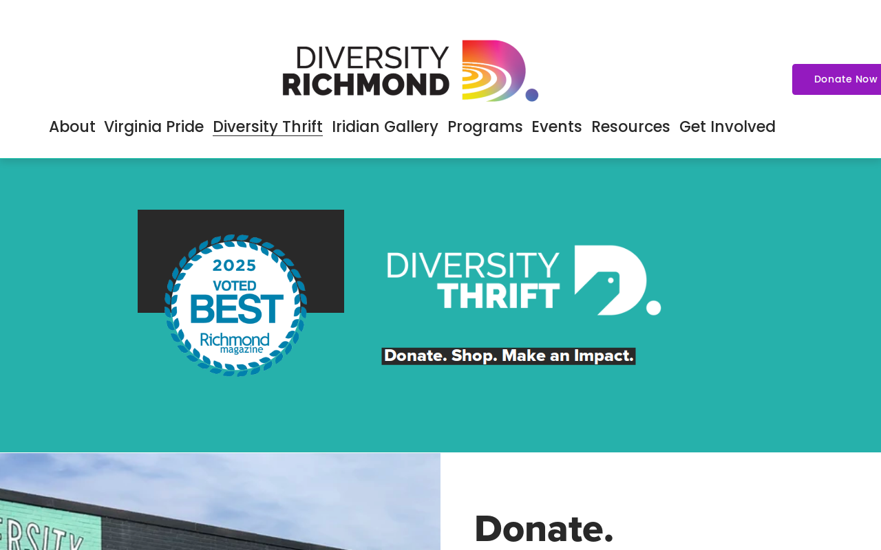 Diversity Thrift website preview