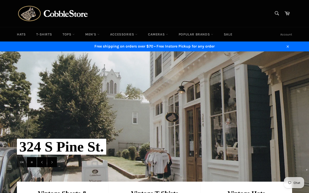 CobbleStore Vintage website preview