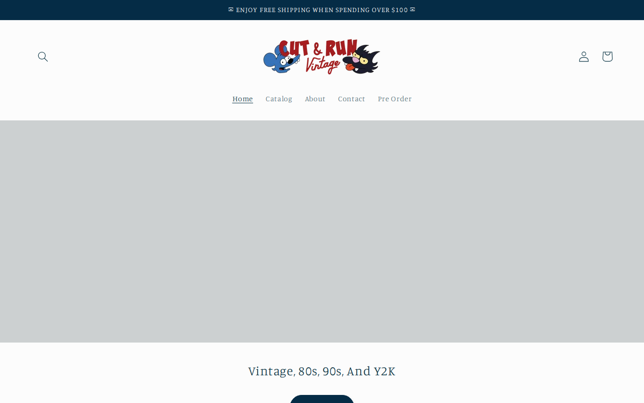 Cut And Run Vintage website preview