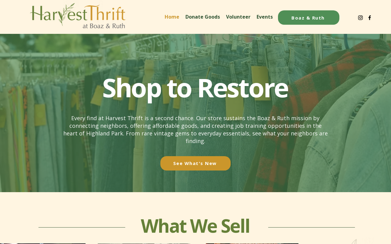 Harvest Furniture Thrift Store website preview