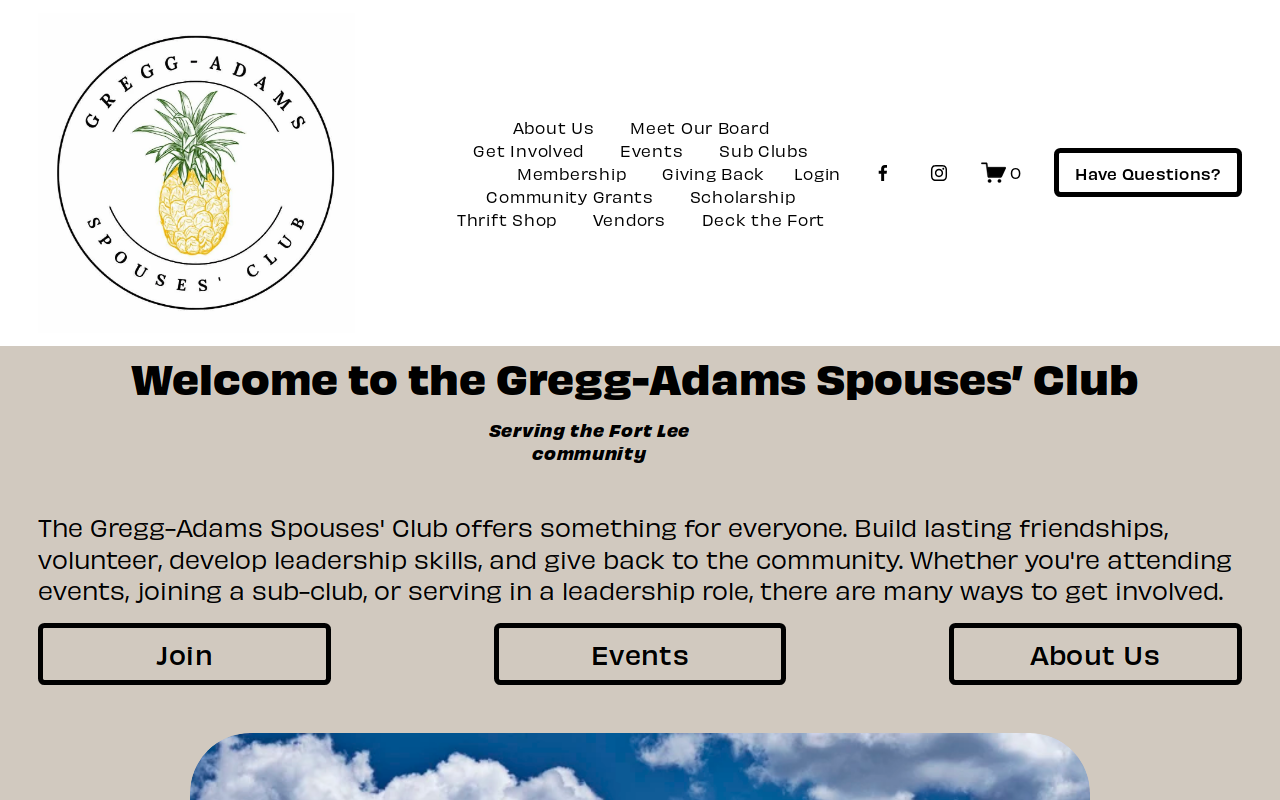 Fort Gregg-Adams Thrift Store website preview