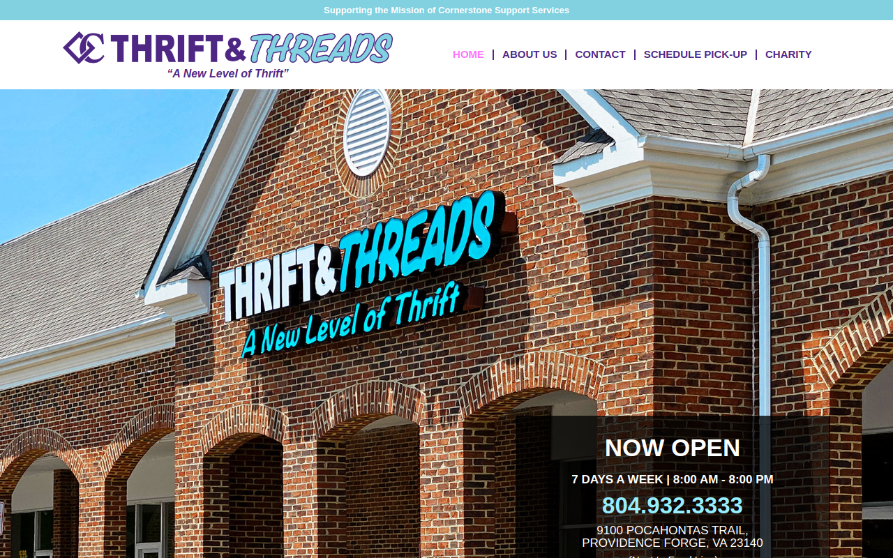 Thrift and Threads Liquidation center website preview