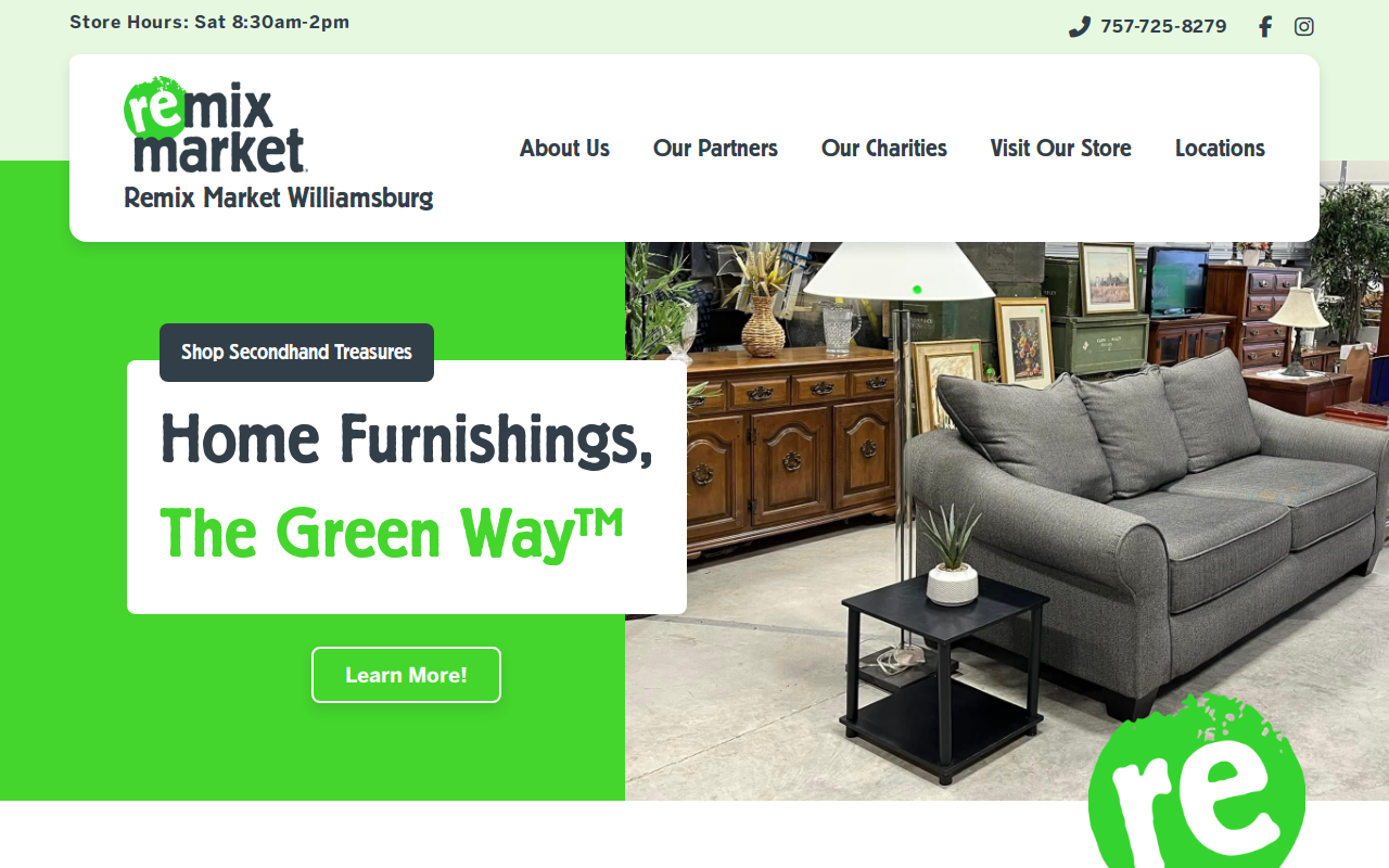 Remix Market Williamsburg website preview