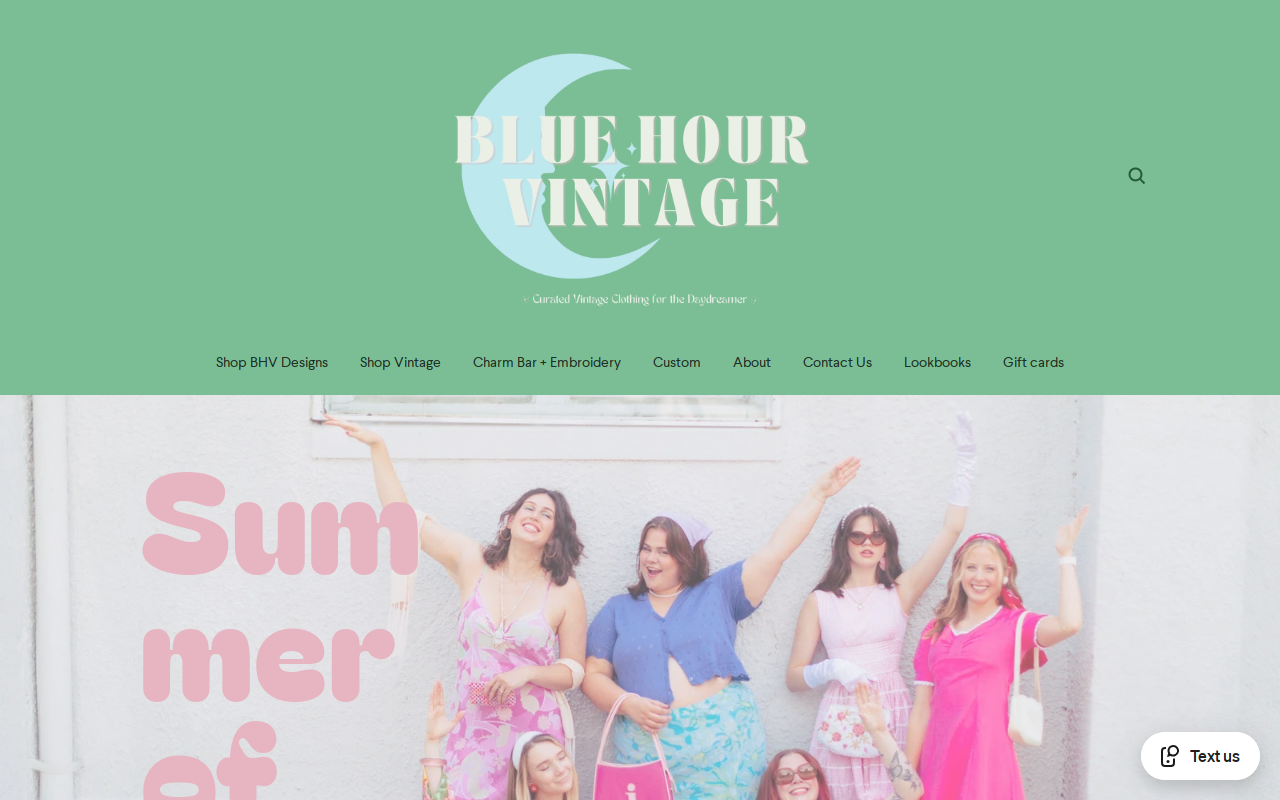 Blue Hour Vintage website preview