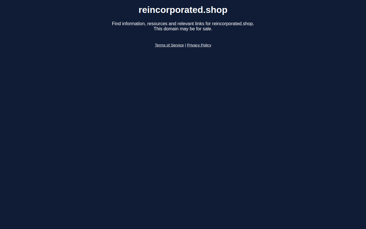 Re Incorporated website preview