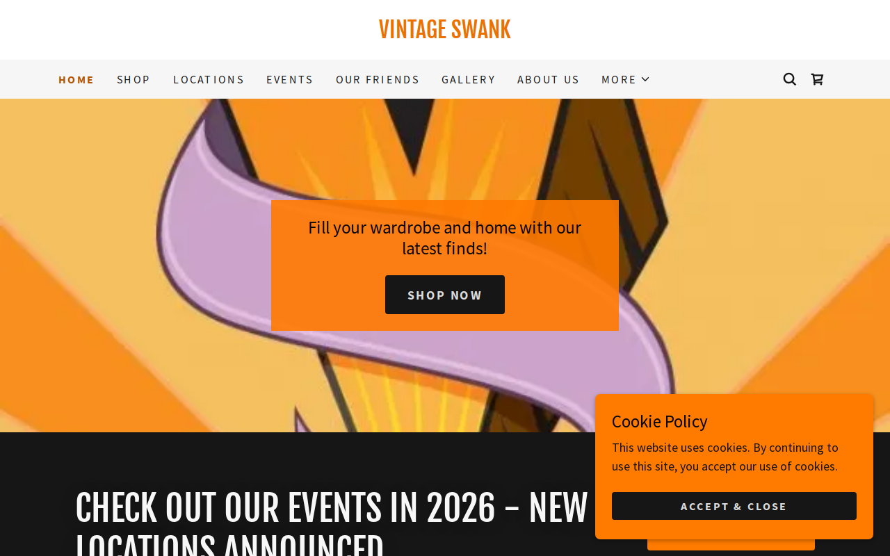 Vintage Swank website preview