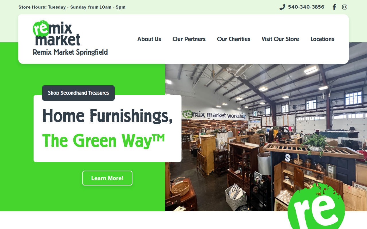 Remix Market Springfield website preview