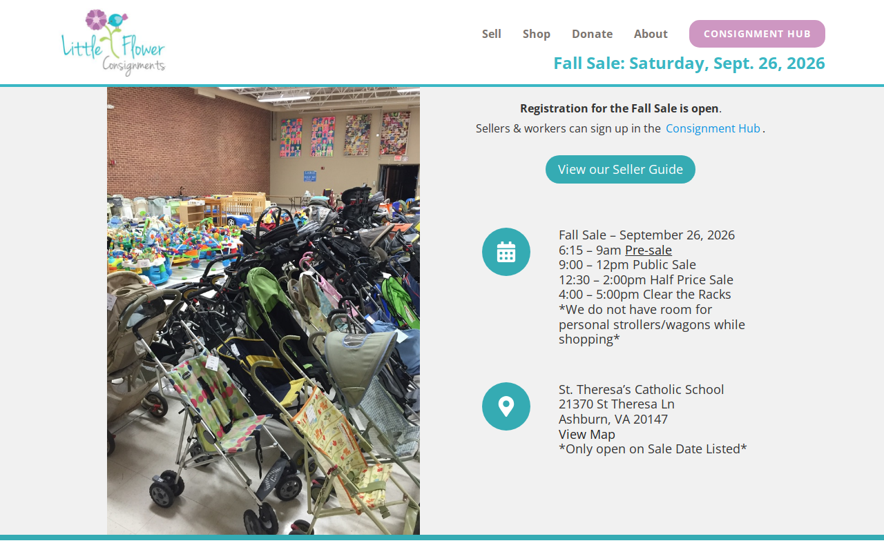 Little Flower Consignments website preview