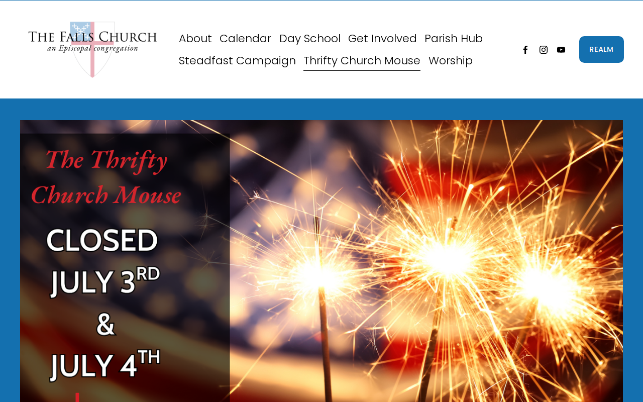 Thrifty Church Mouse website preview