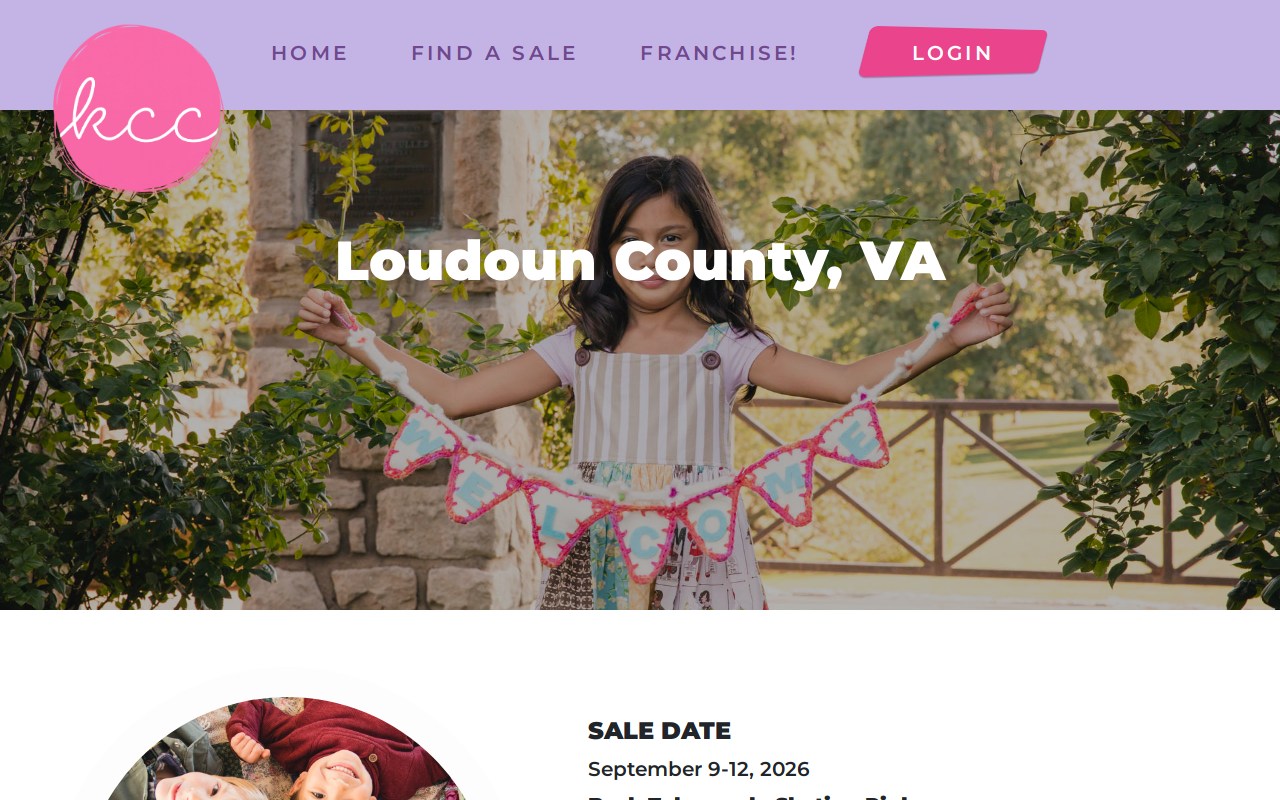 Kid's Closet Connection - Loudoun County website preview