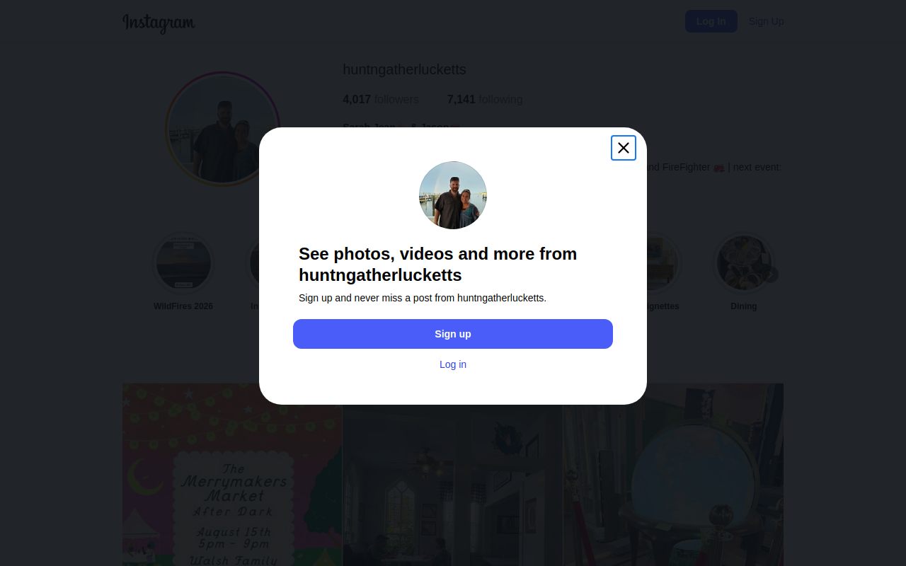 Hunt and Gather website preview