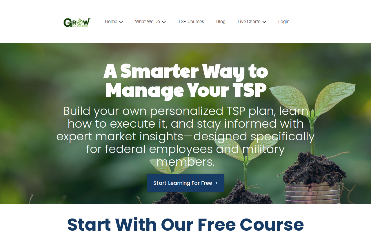 Grow My Thrift Savings Plan website preview