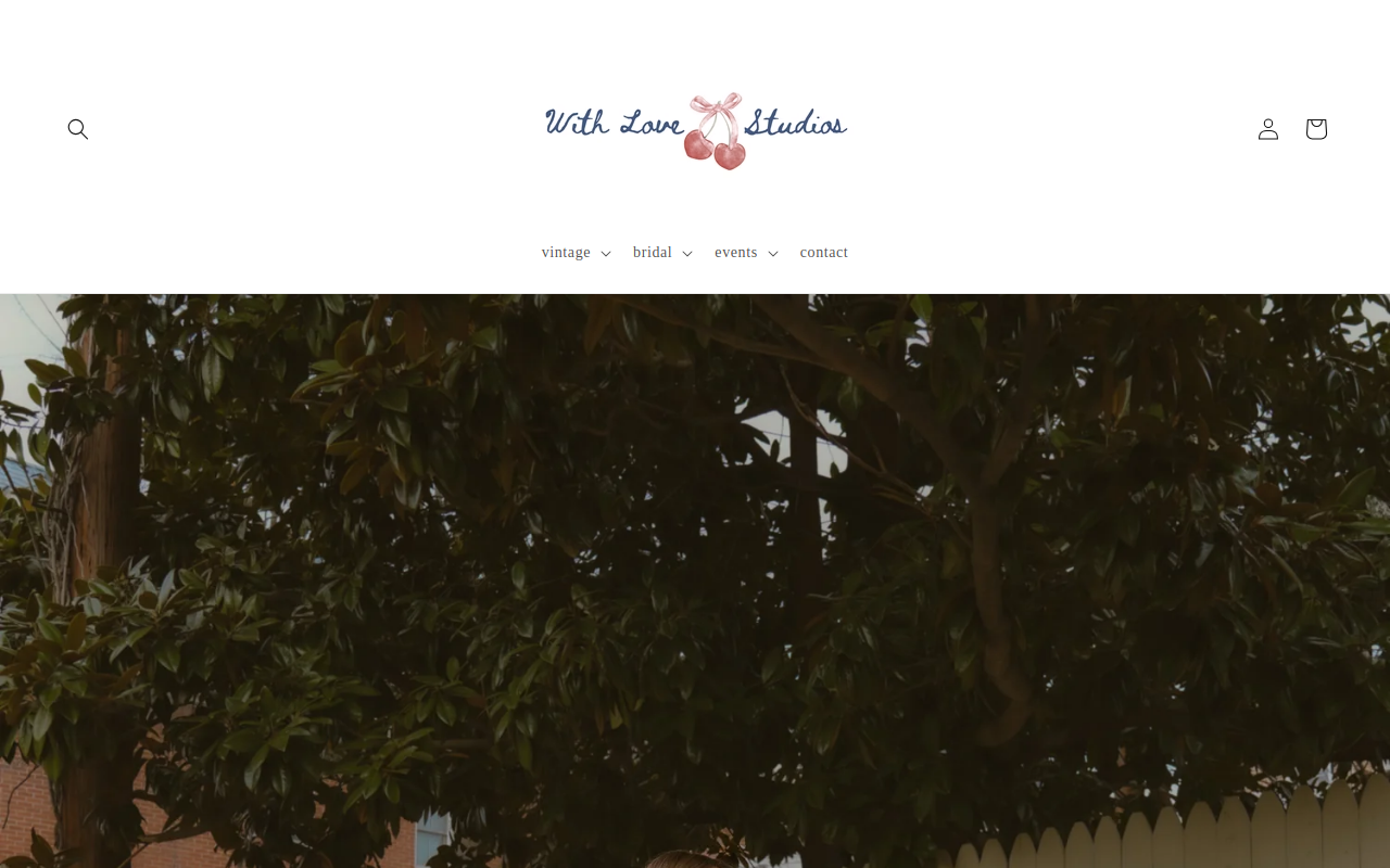 With Love Studios website preview