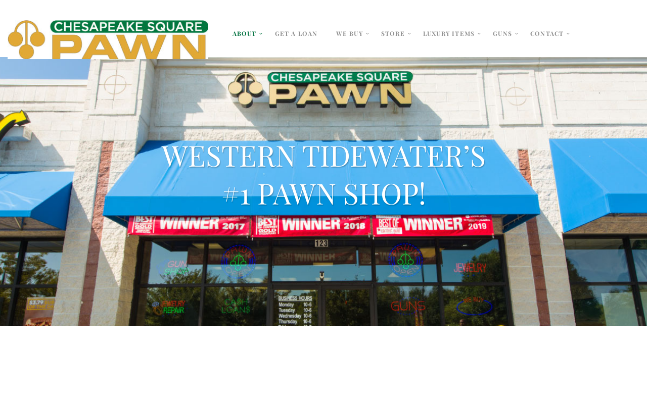 Chesapeake Square Pawn website preview