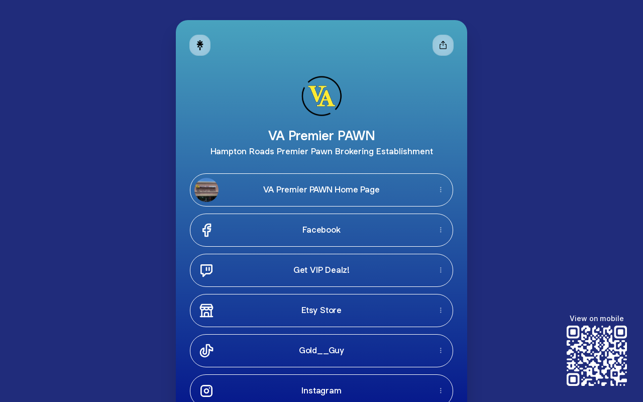 VA Premier PAWN website preview