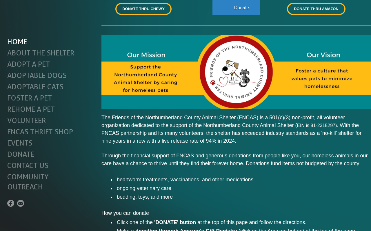 Friends of Northumberland County Animal Shelter Thrift Shop website preview