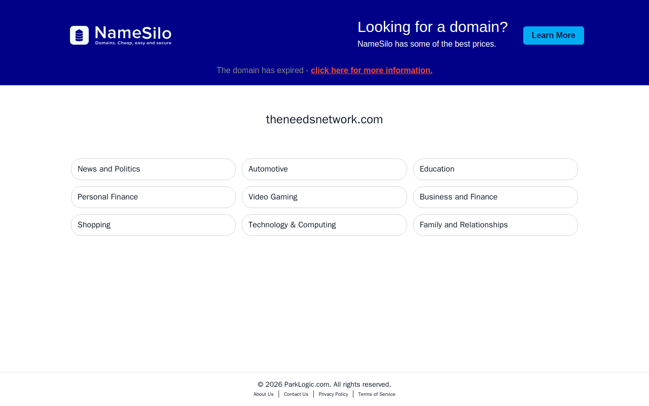 The Needs Network website preview