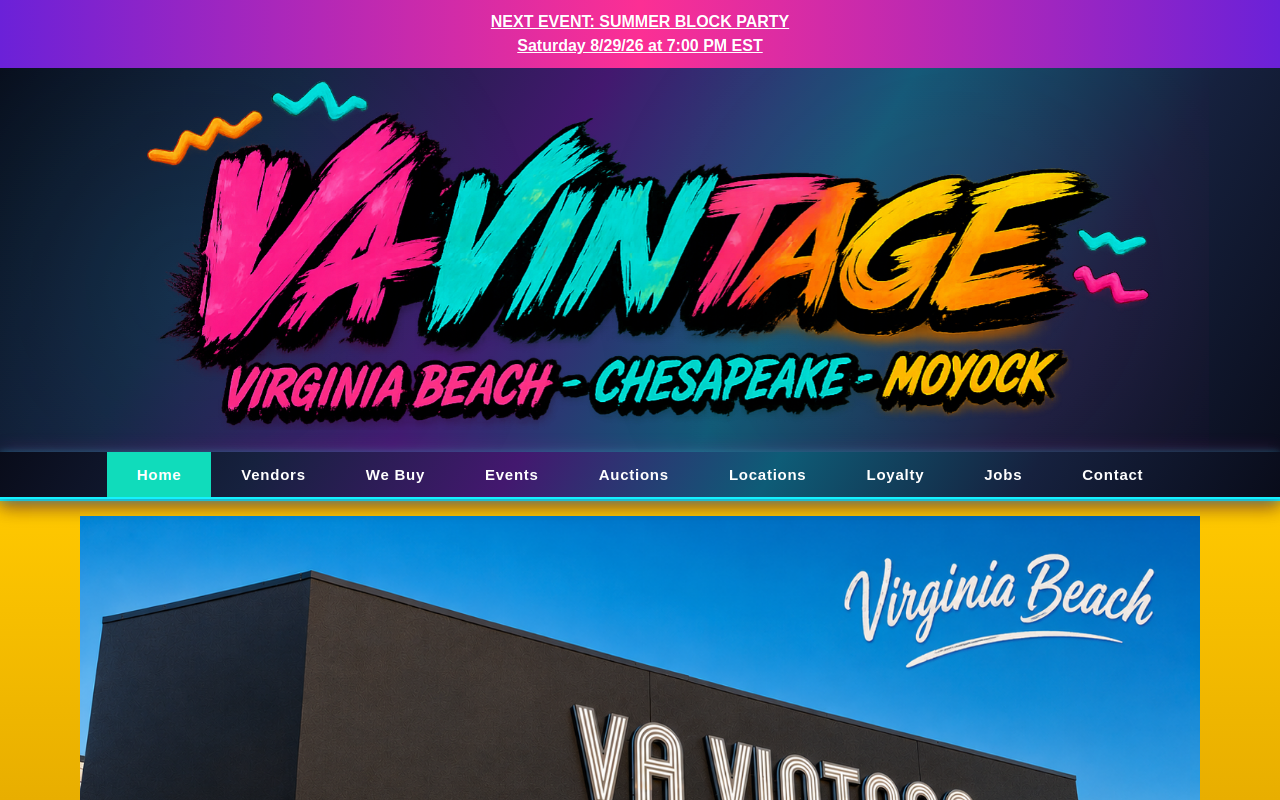 VA Vintage website preview