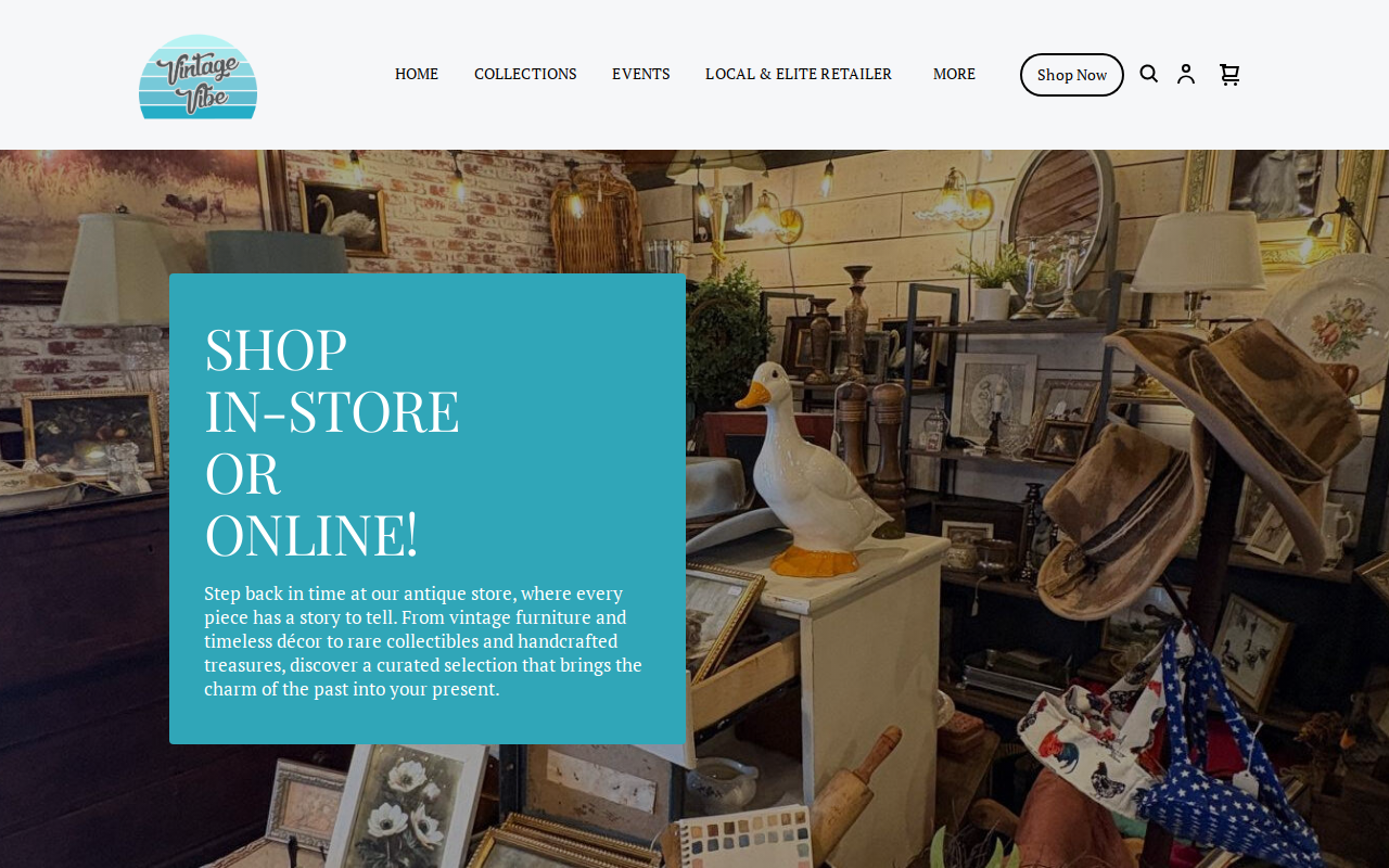 Vintage Vibe Home & Garden website preview