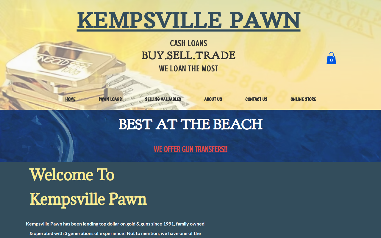 Kempsville Pawn Shop website preview