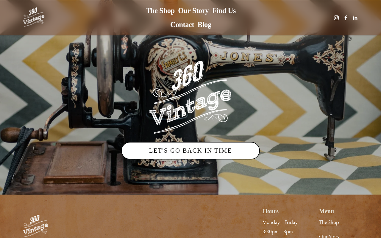 360 Vintage Designs website preview